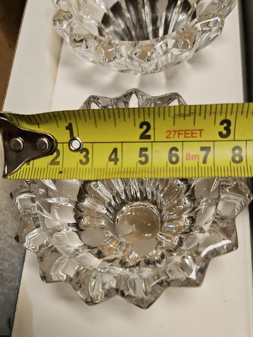 PRESTIGE Vintage hand-cut 24% full lead crystal taper candle holder set of 4